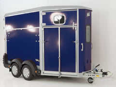 Ifor Williams Pferdeanhänger HB511|Heckklappen-Türkombination|blau-Neu