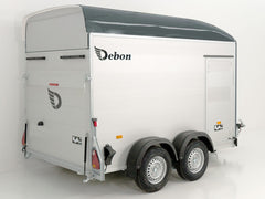 Debon Kofferanhänger C500 164x300cm H:200cm 2,6t|Alu|Polybug|Tür|grau-Neu