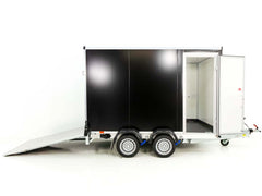 Vezeko Kofferanhänger 184x405cm Höhe:205cm 2,7t|Rampe|Tür|schwarz-Neu