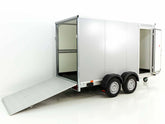 Vezeko Kofferanhänger 152x355cm Höhe:193cm 2,7t|Tür|Rampe|silber-Neu