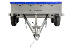 Garden Trailer 264/2 Kipp Mit Stützrad, Planenträger Und Blauer Flachplane-Neu