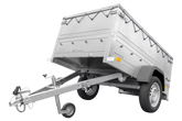 Kippbarer Pkw Anhänger Garden Trailer 200 KIPP mit zusätzlichen Bordwänden, Stützrad und Flachplane-Neu