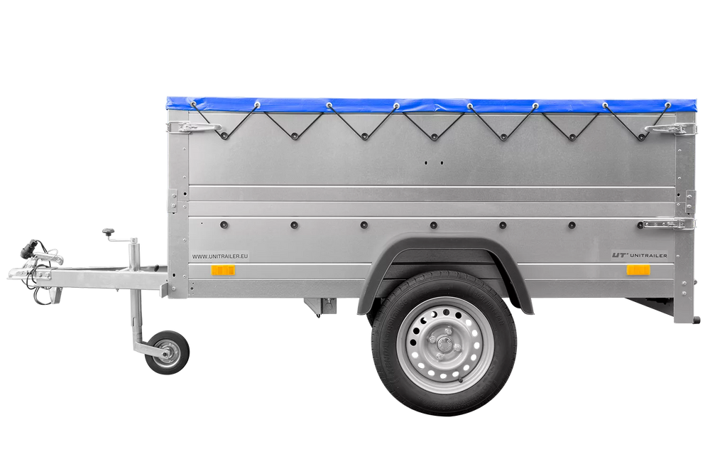 Kippbarer Pkw Anhänger Garden Trailer 200 KIPP mit zusätzlichen Bordwänden, Stützrad und Flachplane-Neu