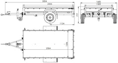 PKW Anhänger 230×125 Garden Trailer 230 KIPP Unitrailer 750 kg mit Stützrad, 110 cm hoher Plane und Hochspriegel-Neu
