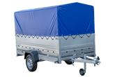 Pkw Anhänger Garden Trailer 264 KIPP mit Stützrad, zusätzlichen Bordwänden, Hochplane und Hochspriegel-Neu