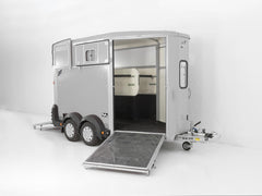 Ifor Williams Pferdeanhänger HB511|Heckklappen-Türkombination|silber-Neu