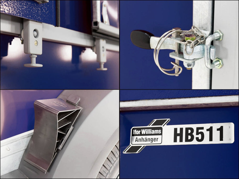 Ifor Williams Pferdeanhänger HB511|blau|Frontausstieg-Neu