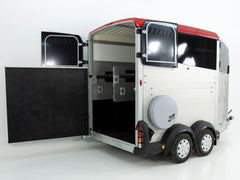 Ifor Williams Pferdeanhänger HBX 511|Sattelkammer|neues Modell|rot-Neu