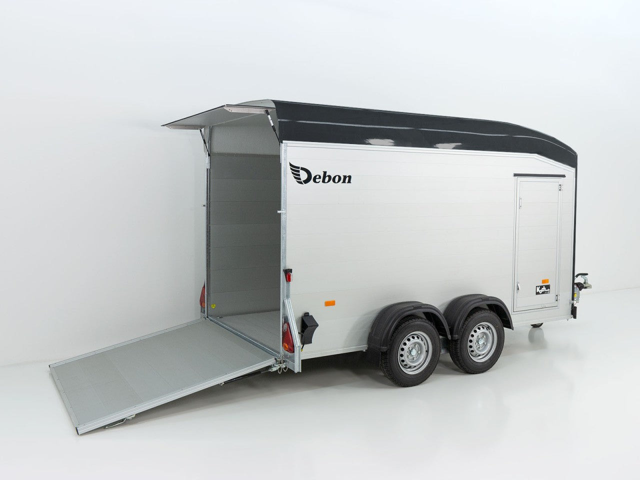 Debon Kofferanhänger Cargo C800 206x441cm H206 3,5 t|Alu|Polybug|Tür|schwarz-Neu
