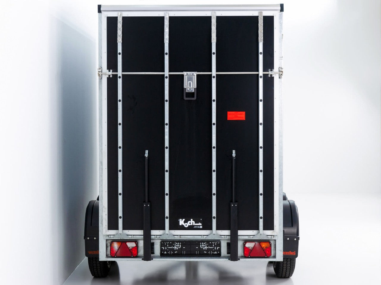 Vezeko Kofferanhänger 184x355cm Höhe:205cm 2,7t|Rampe|schwarz-Neu