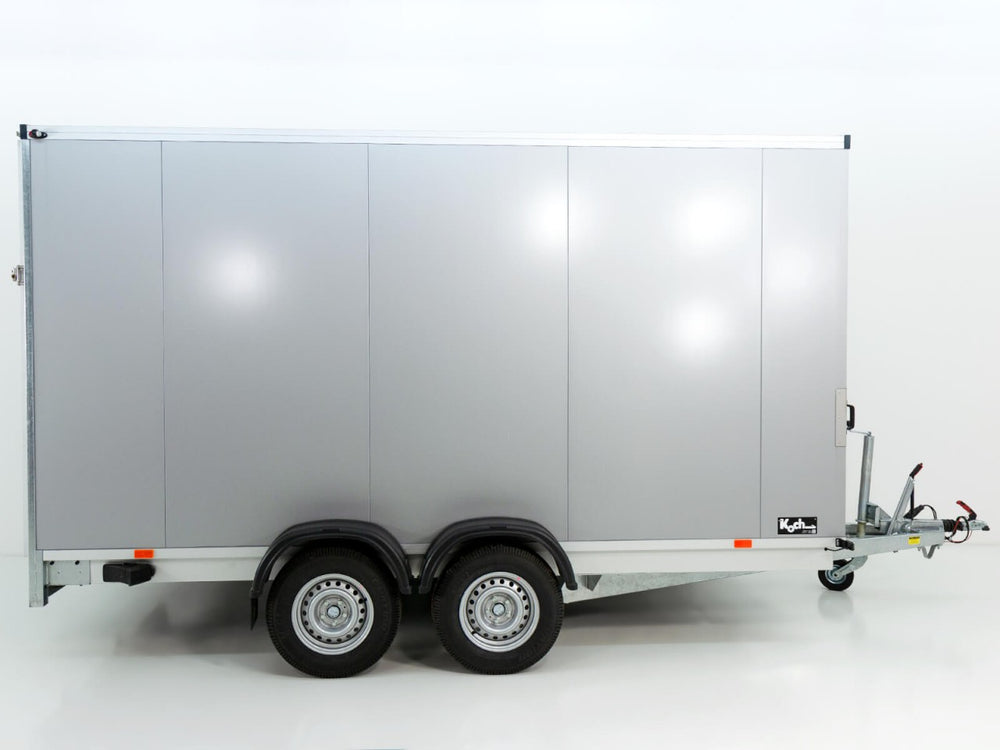 Vezeko Kofferanhänger 204x405cm Höhe:205cm 2,7t|Rampe|silber-Neu