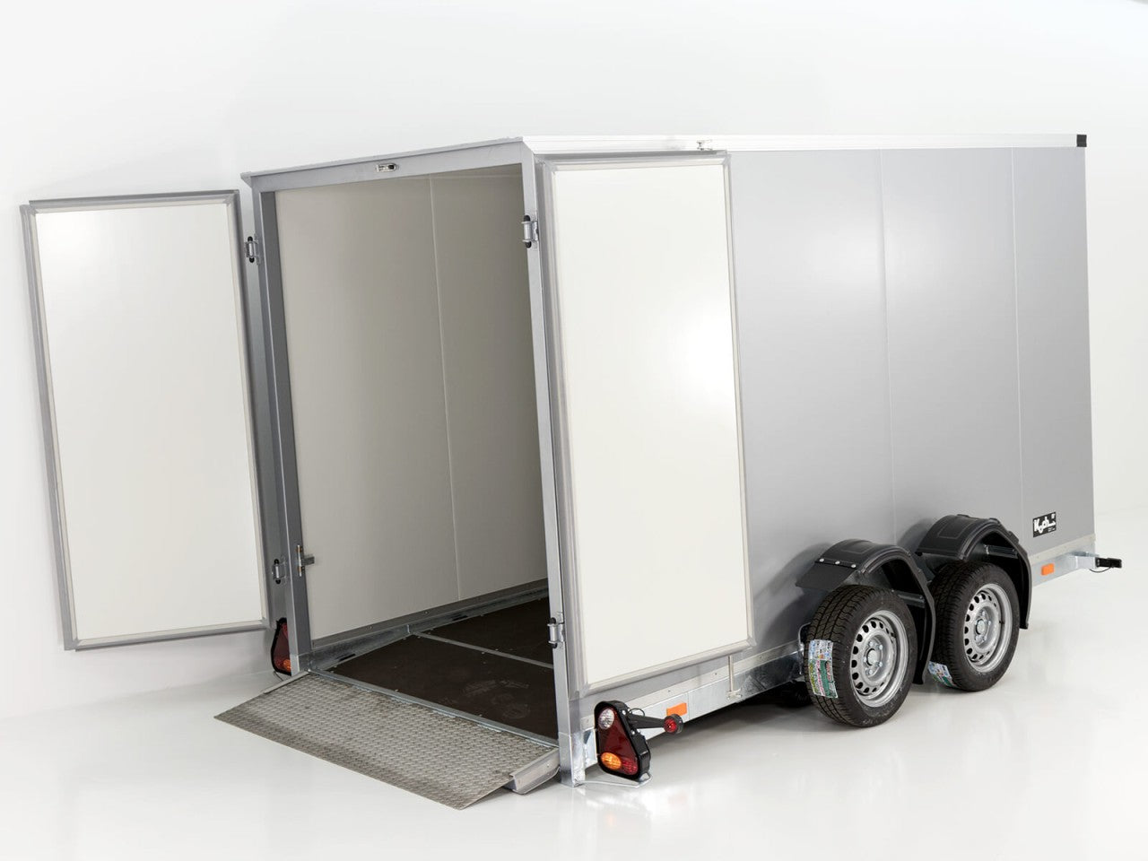 Vezeko Koffer-Absenkanhänger 157x344cm Höhe:190cm 2,7t|weiß-Neu