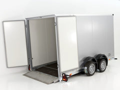 Vezeko Koffer-Absenkanhänger 157x344cm Höhe:190cm 2,7t|weiß-Neu
