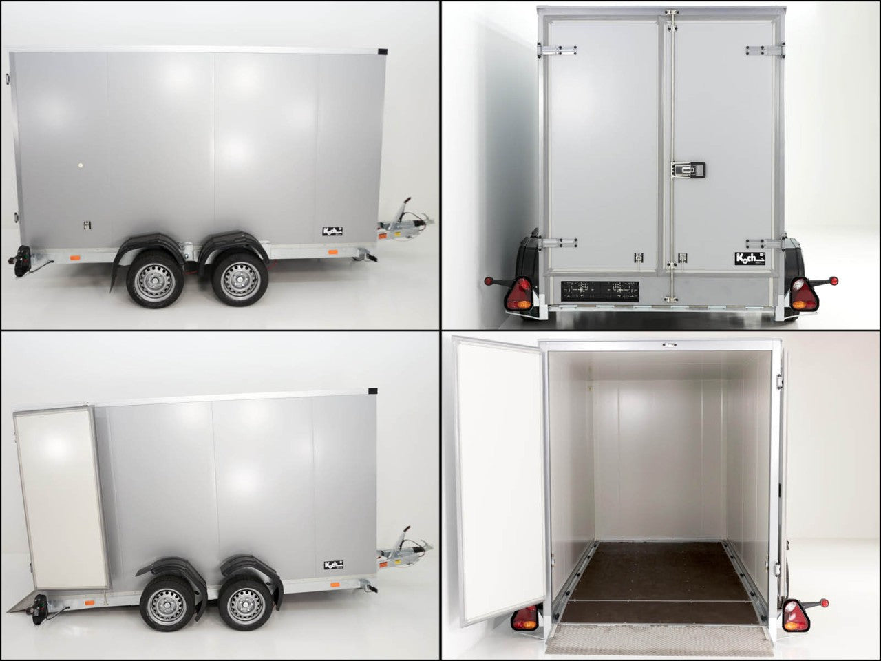 Vezeko Koffer-Absenkanhänger 157x344cm Höhe:190cm 2,7t|weiß-Neu