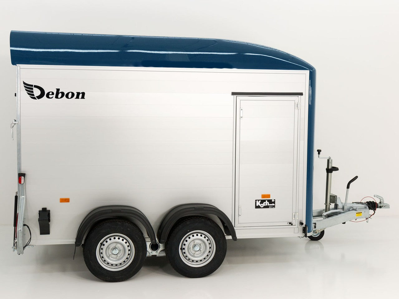 Debon Kofferanhänger C500 164x300cm H:200cm 2,0t|Alu|Polybug|Tür|blau-Neu