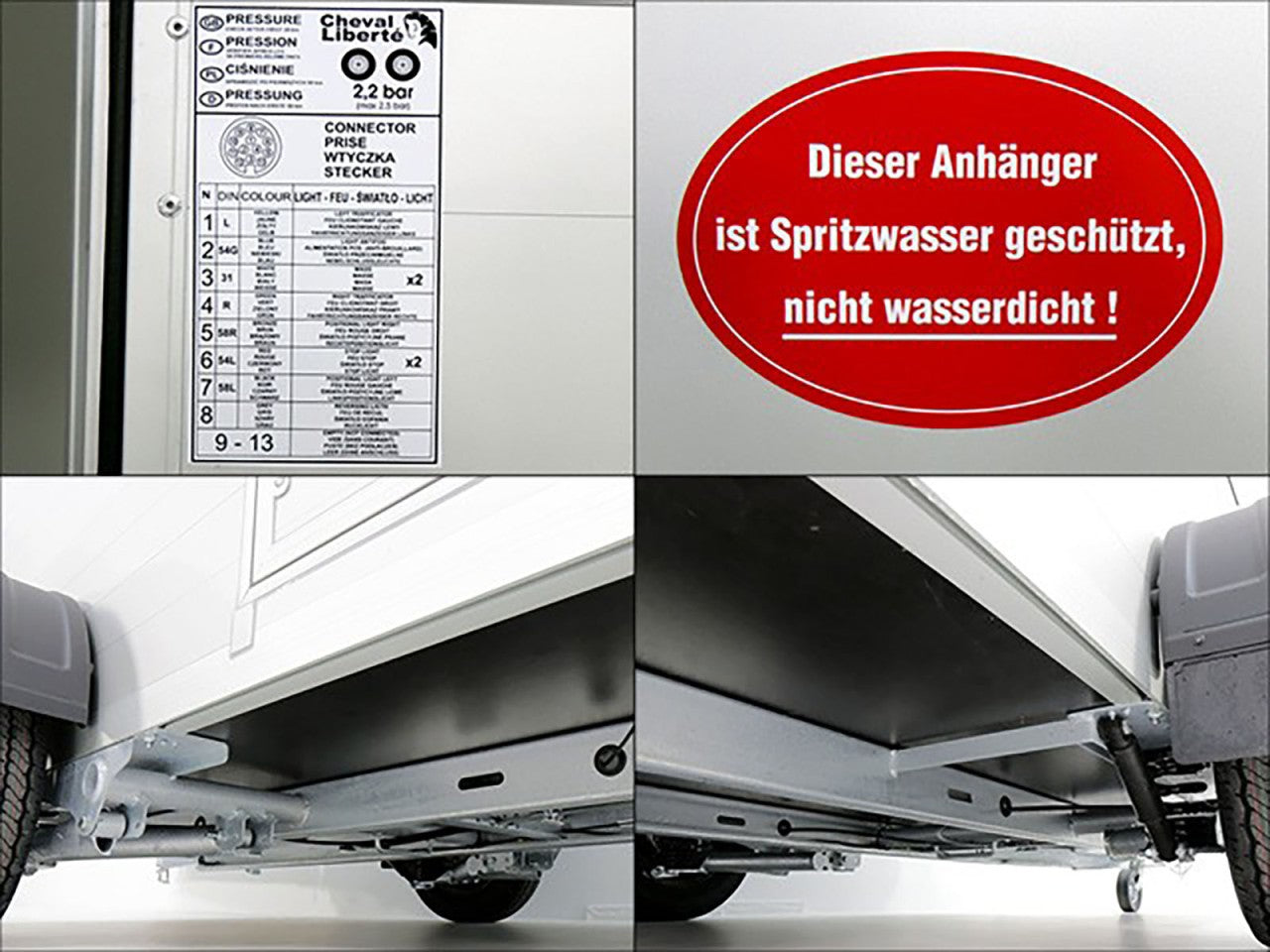 Debon Kofferanhänger C300 148x295cm H:190cm 1,3t Alu, Polybug|Tür|olivgrün-Neu