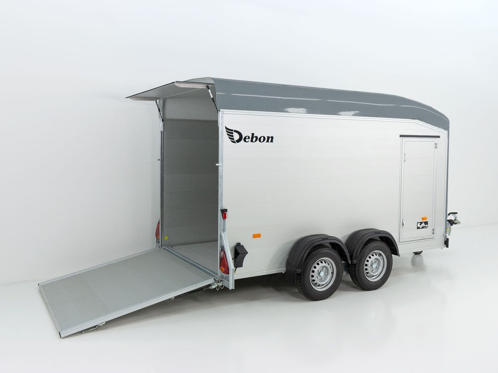 Debon Kofferanhänger Cargo C800 206x441cm H206 3,5 t|Alu|Polybug|Tür|grau-Neu