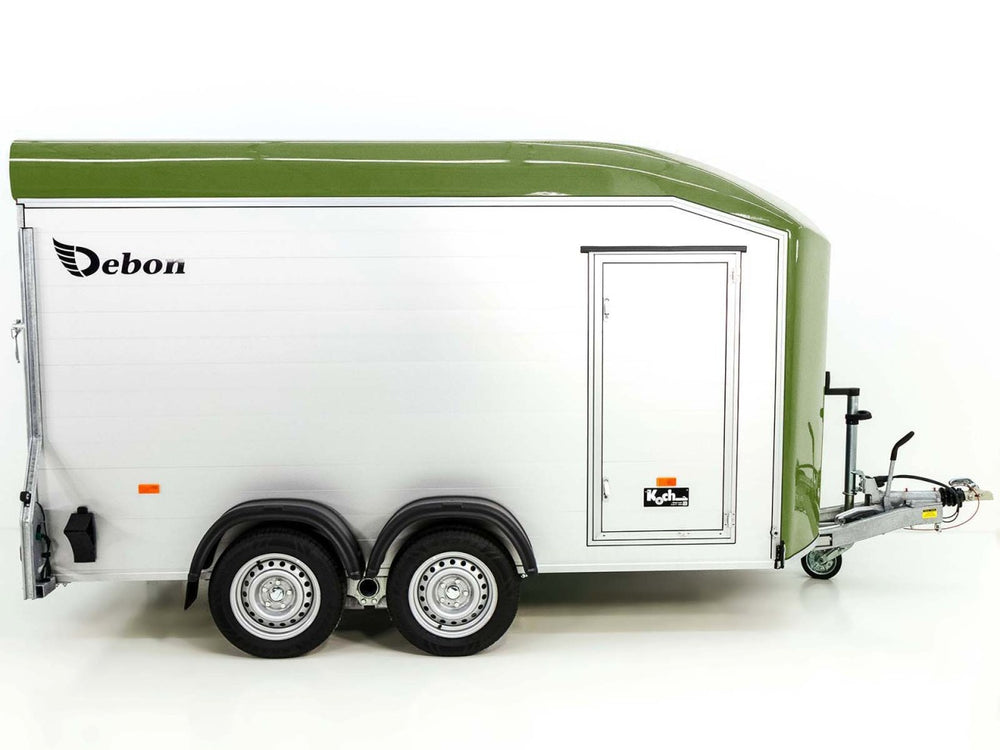 Debon Kofferanhänger Roadster C700 179×378 Höhe:201cm 2,6t|Alu|Polybug|Tür|olivgrün-Neu