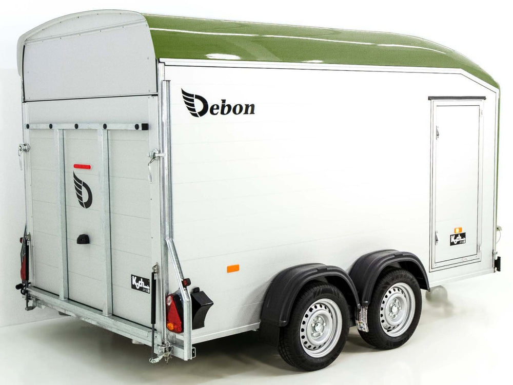 Debon Kofferanhänger Roadster C700 179×378 Höhe:201cm 2,6t|Alu|Polybug|Tür|olivgrün-Neu