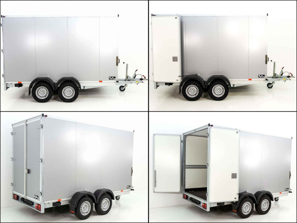 Vezeko Kofferanhänger 184x355cm Höhe:205cm 2,7t|silber-Neu