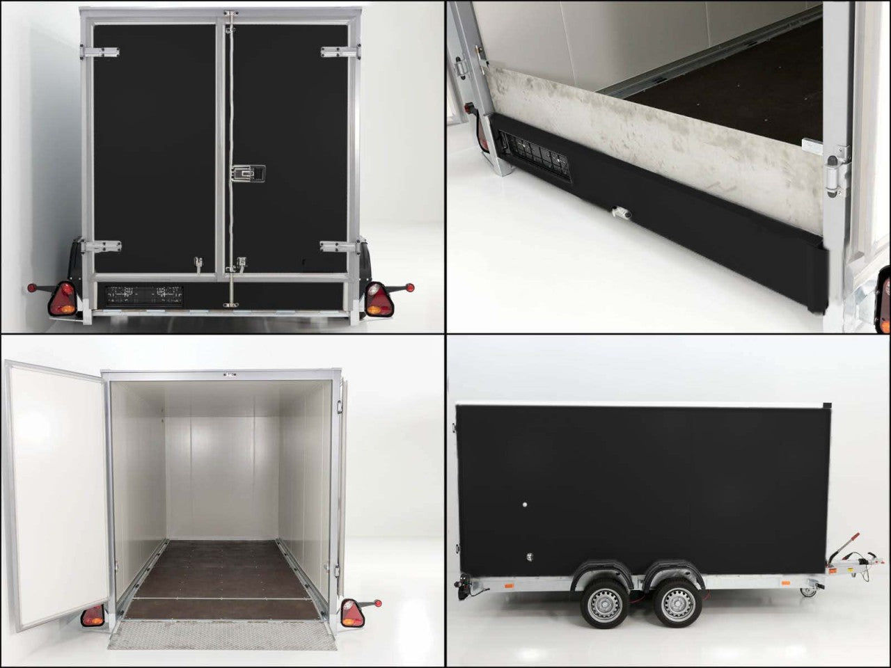 Vezeko Koffer-Absenkanhänger 167x400cm Höhe:210cm 3,5t|schwarz-Neu