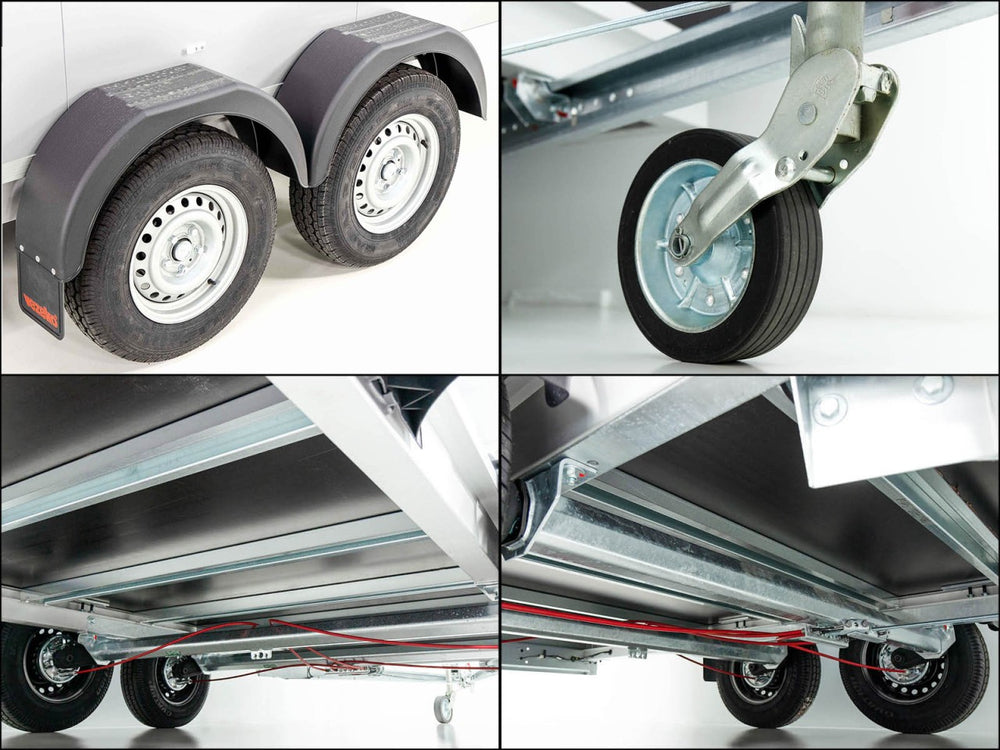 Vezeko Kofferanhänger 152x305cm Höhe:193cm 2,7t|Tür|silber-Neu