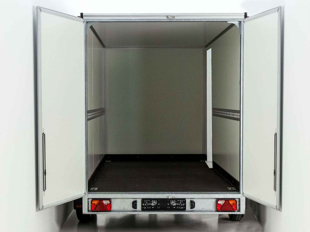 Vezeko Kofferanhänger 152x355cm Höhe:193cm 2,7t|Tür|silber-Neu