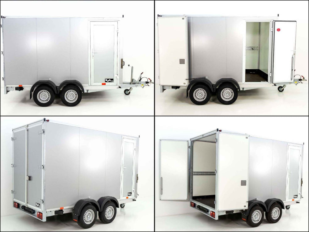 Vezeko Kofferanhänger 152x355cm Höhe:193cm 2,7t|Tür|silber-Neu