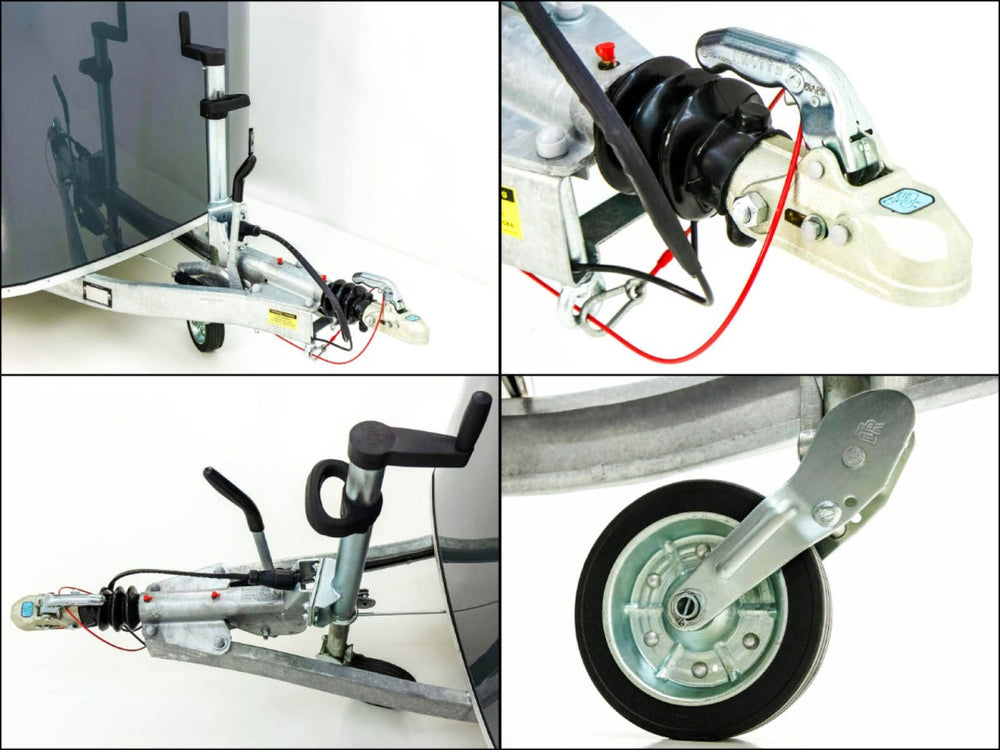 Debon Kofferanhänger Roadster C700 179×378 Höhe:201cm 2,6t|Alu|Polybug|Tür|grau-Neu