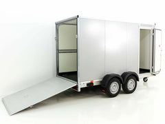Vezeko Kofferanhänger 152x355cm Höhe:193cm 2,7t|Tür|Rampe|silber-Neu