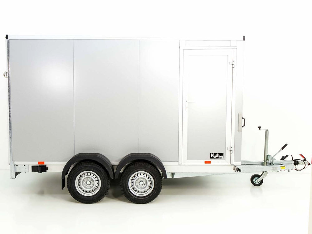 Vezeko Kofferanhänger 152x355cm Höhe:193cm 2,7t|Tür|Rampe|silber-Neu