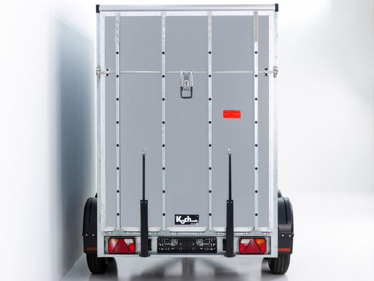 Vezeko Kofferanhänger 152x355cm Höhe:193cm 2,7t|Rampe|silber-Neu