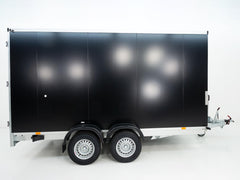 Vezeko Kofferanhänger 204x405cm Höhe:205cm 2,7t|Rampe|schwarz-Neu