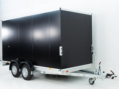 Vezeko Kofferanhänger 204x405cm Höhe:205cm 2,7t|Rampe|schwarz-Neu