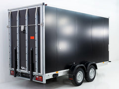 Vezeko Kofferanhänger 204x405cm Höhe:205cm 2,7t|Rampe|schwarz-Neu