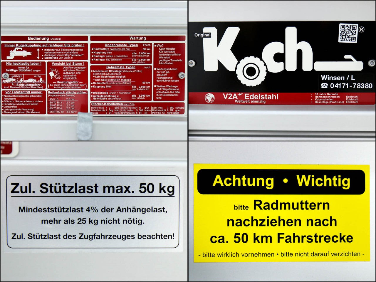 Koch Deckelanhänger 125x250cm Höhe:65cm 1300kg|Typ 4.13|Angebot-Neu