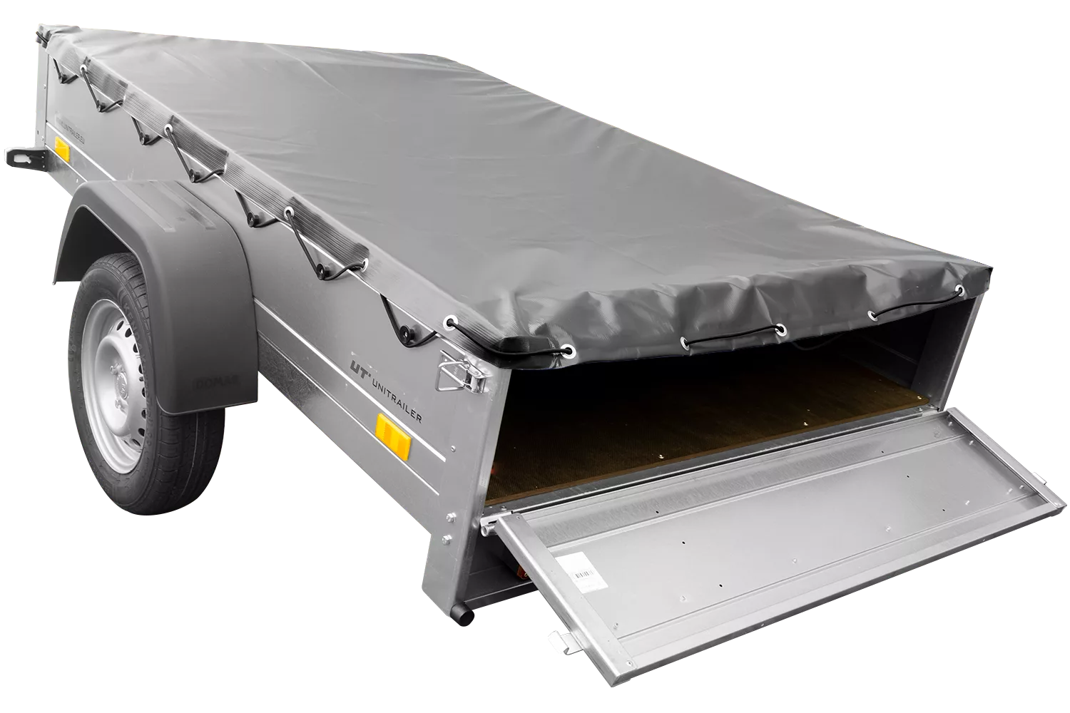 Anhänger für Pkws Garden Trailer 201 KIPP 200×125 cm 750 kg [mit Flachplane, Stützrad und Flachplaneträger]-Neu