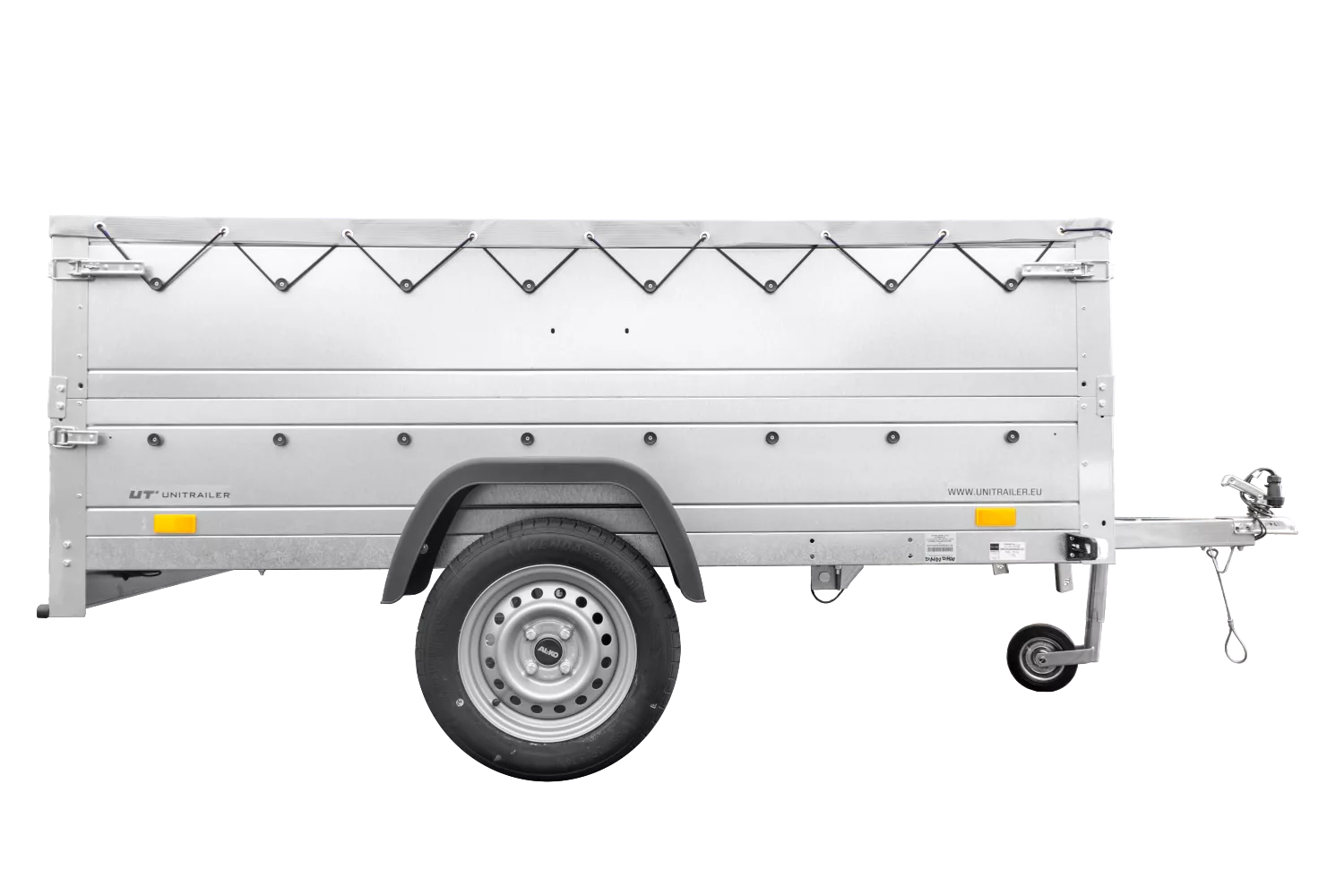 Faltbarer Pkw Anhänger Garden Trailer 230 KIPP mit zusätzlichen Bordwänden, Stützrad, Flachplane und Planenträgern]-Neu