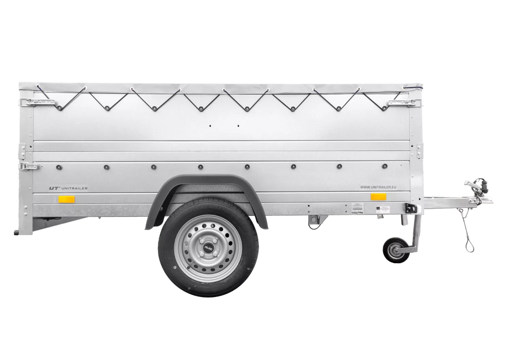 Faltbarer Pkw Anhänger Garden Trailer 230 KIPP mit zusätzlichen Bordwänden, Stützrad, Flachplane und Planenträgern]-Neu