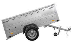 Faltbarer Pkw Anhänger Garden Trailer 230 KIPP mit zusätzlichen Bordwänden, Stützrad, Flachplane und Planenträgern]-Neu