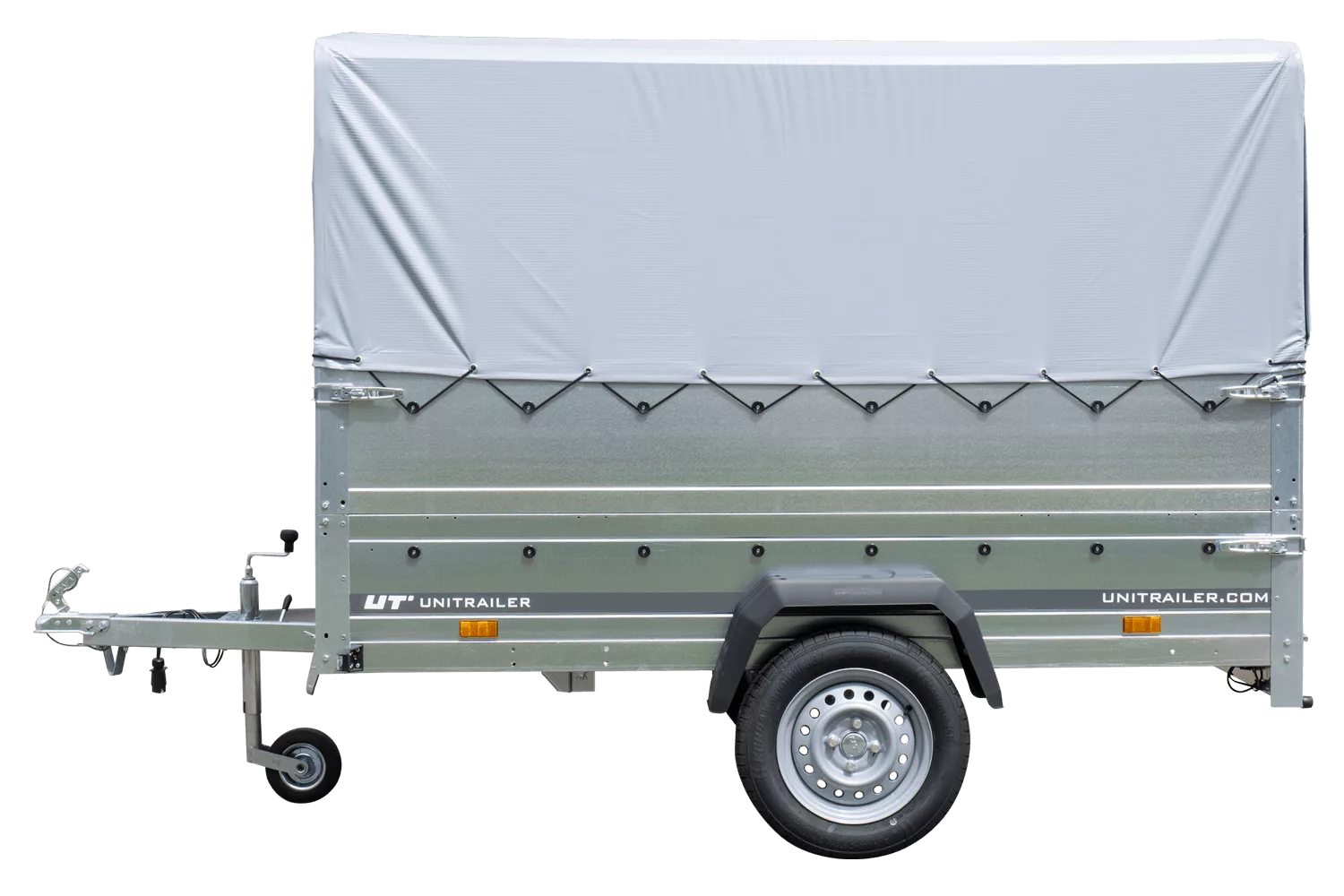 Führerschein B Anhänger Garden Trailer 230 KIPP mit Stützrad, zusätzlichen Bordwänden, Hochplane und Hochspriegel H800-Neu