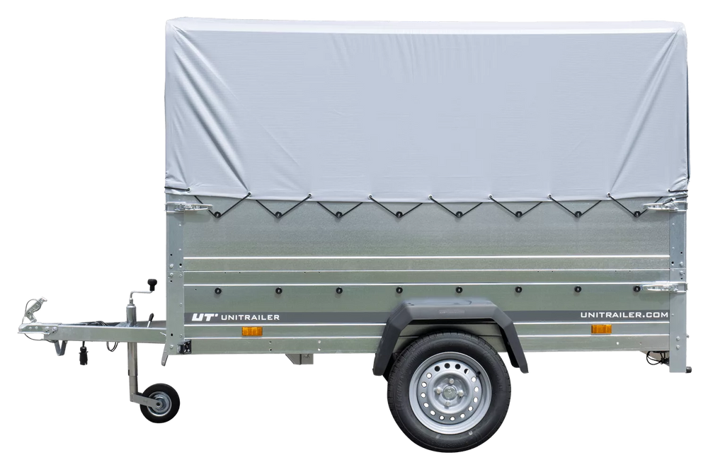 Führerschein B Anhänger Garden Trailer 230 KIPP mit Stützrad, zusätzlichen Bordwänden, Hochplane und Hochspriegel H800-Neu