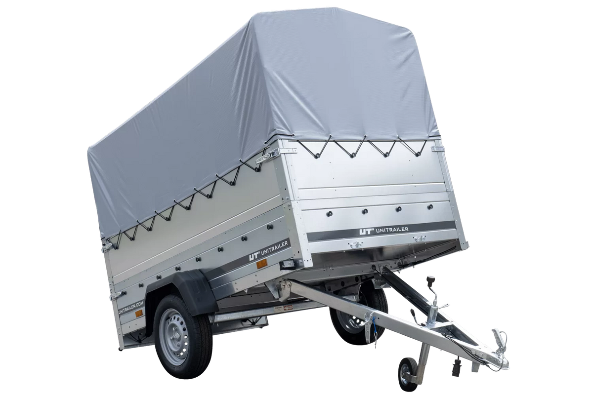 Führerschein B Anhänger Garden Trailer 230 KIPP mit Stützrad, zusätzlichen Bordwänden, Hochplane und Hochspriegel H800-Neu