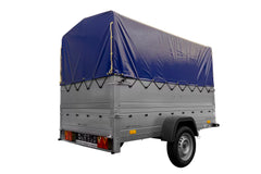 Führerschein B Anhänger Garden Trailer 230 KIPP mit Stützrad, zusätzlichen Bordwänden, Hochplane und Hochspriegel H800-Neu