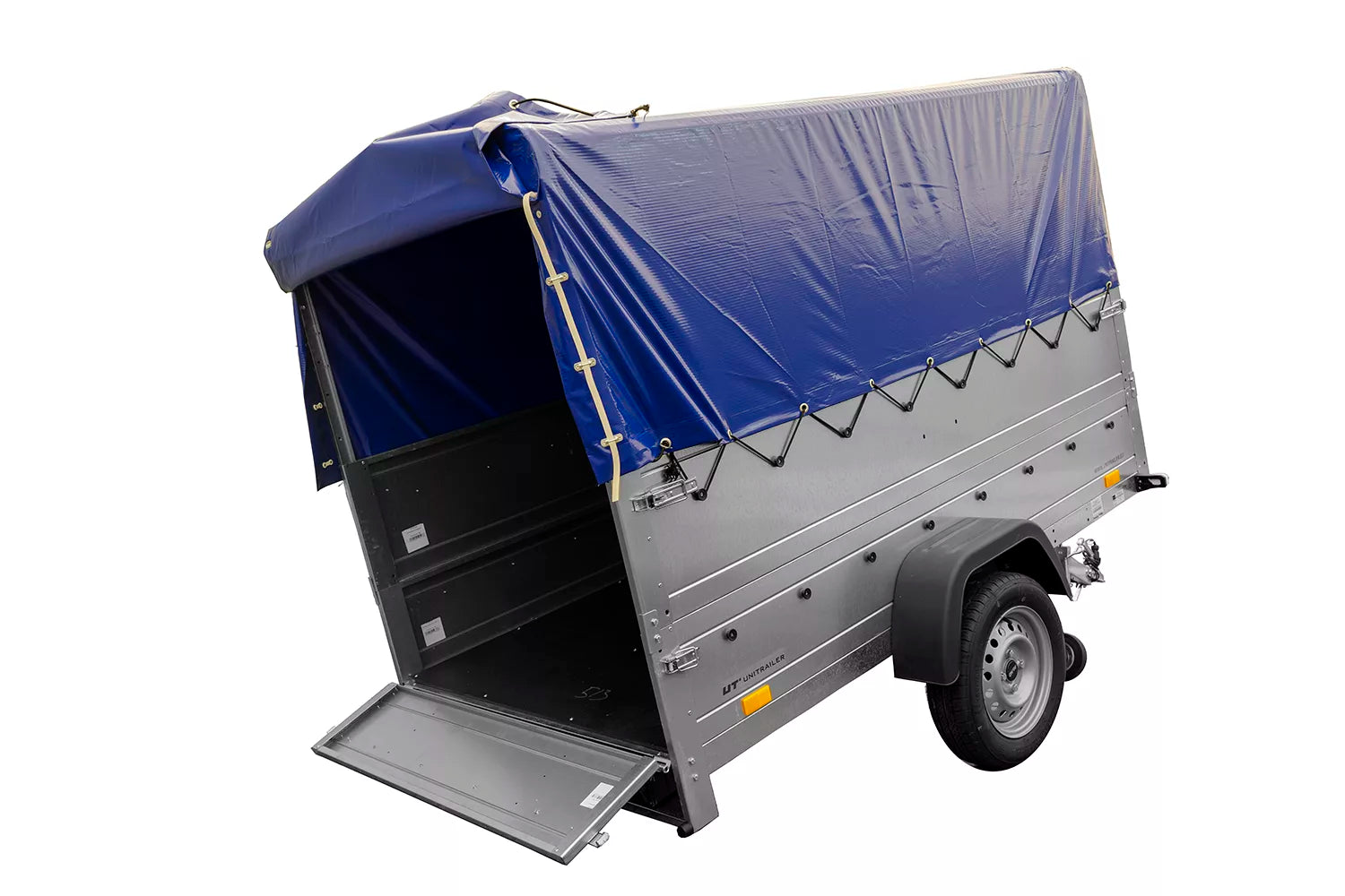 Führerschein B Anhänger Garden Trailer 230 KIPP mit Stützrad, zusätzlichen Bordwänden, Hochplane und Hochspriegel H800-Neu