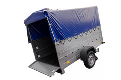 Führerschein B Anhänger Garden Trailer 230 KIPP mit Stützrad, zusätzlichen Bordwänden, Hochplane und Hochspriegel H800-Neu