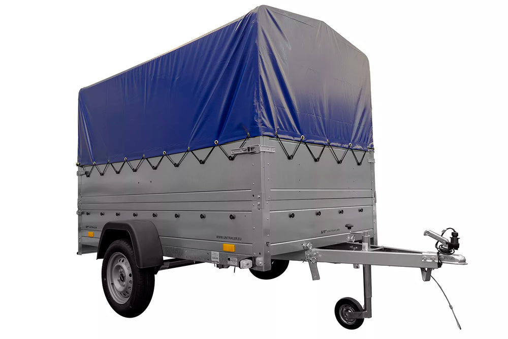 Führerschein B Anhänger Garden Trailer 230 KIPP mit Stützrad, zusätzlichen Bordwänden, Hochplane und Hochspriegel H800-Neu