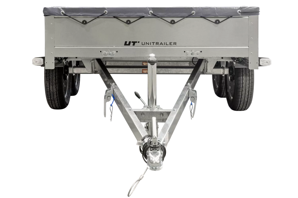Garden Trailer 264/2 Kipp Mit Stützrad, Graue Flachplane Und Planenträger-Neu