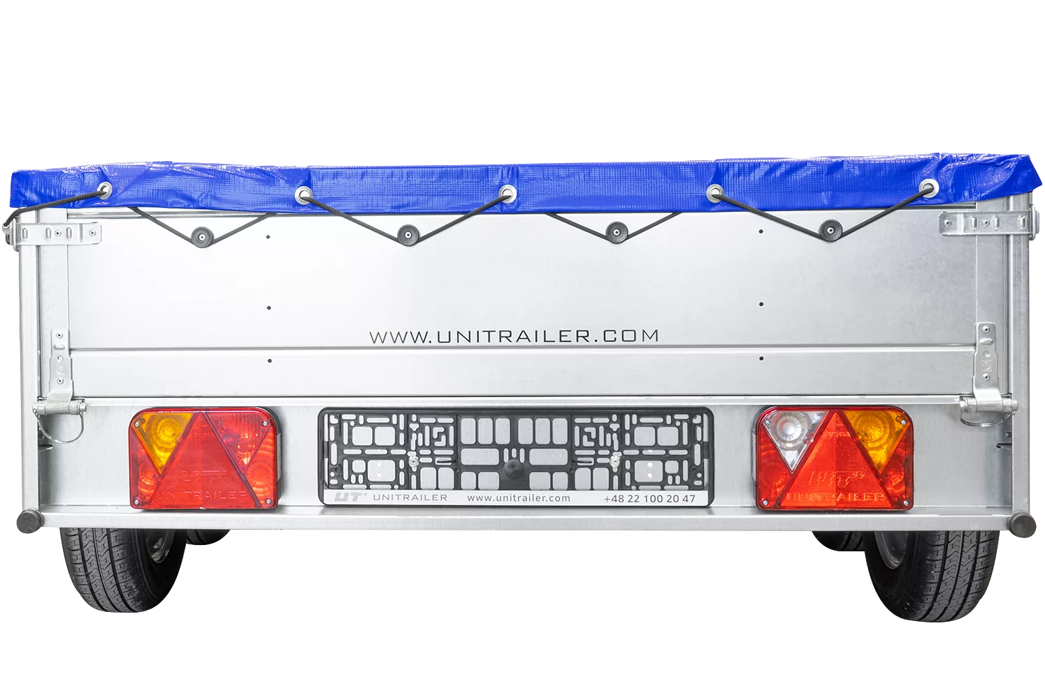 Garden Trailer 264/2 Kipp Mit Stützrad, Planenträger Und Blauer Flachplane-Neu