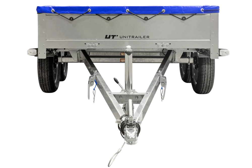 Garden Trailer 264/2 Kipp Mit Stützrad, Planenträger Und Blauer Flachplane-Neu